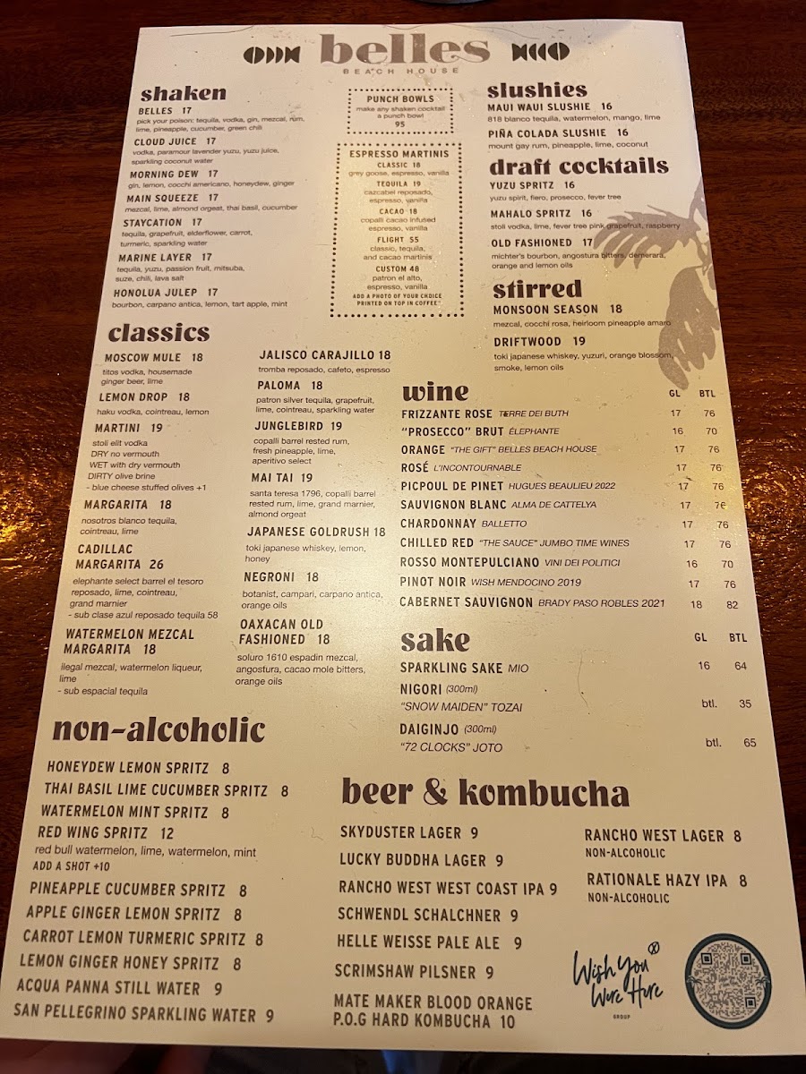 Belles Beach House Menu - Image 4